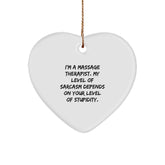 Funny Massage Therapist Heart Ornament Gifts from Friends and Family for Christmas Unique Presents - Image 1